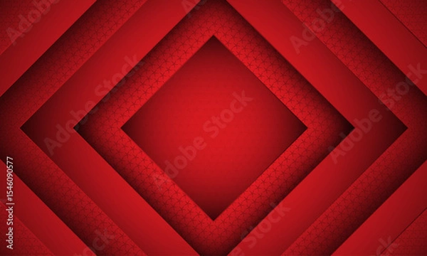 Obraz Abstract background with square shapes and pattern | Modern creative elegant background template for banner, flyer, card, presentation, corporate, decoration, greeting, packaging, with red color