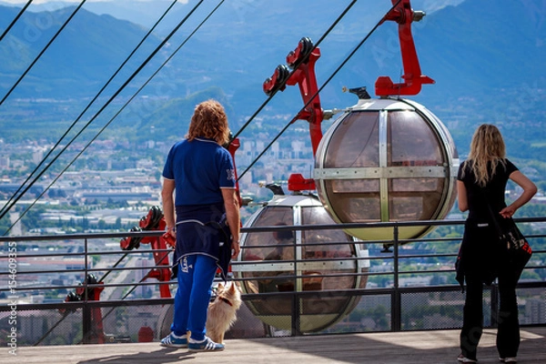 Obraz Le téléphérique Grenoble-Bastille 