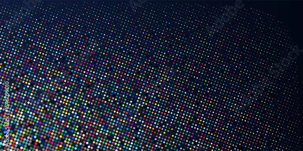 Obraz Blue Mathematical dot Symbols Pattern. Math Design Elements Background. Medical