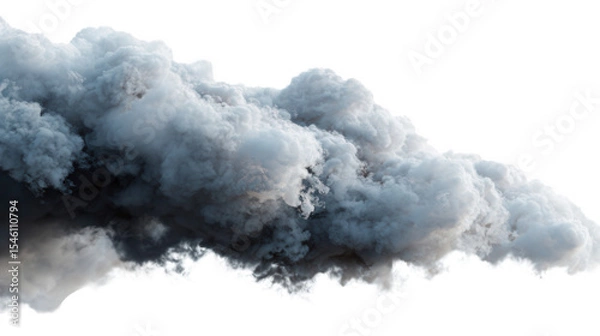 Fototapeta Dark storm cloud isolated on transparent background