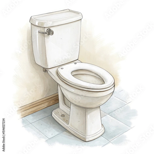 Fototapeta toilet bowl isolated on white