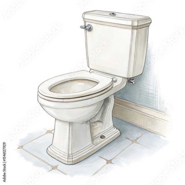 Fototapeta toilet bowl isolated on white
