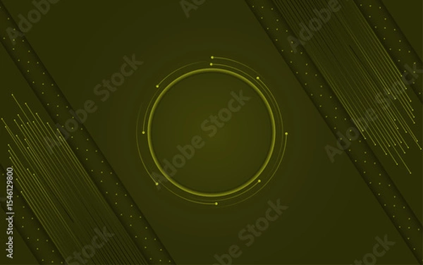 Obraz Presentation background with circular gradient shapes | Modern creative background template for banner, flyer, card, presentation, corporate, decoration, greeting, packaging, with olive color