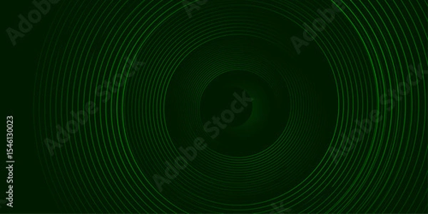 Obraz 3d background with circular line shapes | Modern creative background template for banner, flyer, card, presentation, corporate, decoration, greeting, packaging, with dark green color