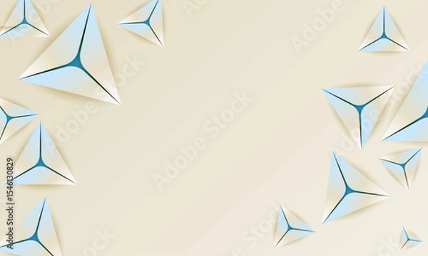 Obraz Presentation background with triangle shapes | Modern creative background template for banner, flyer, card, presentation, corporate, decoration, greeting, packaging, with blue color