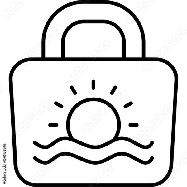 Fototapeta Beach bag Icon