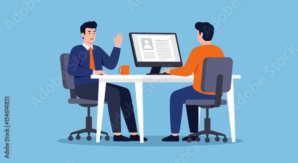 Fototapeta Effective Job Interview Strategies Tips for Interviewers and Candidates