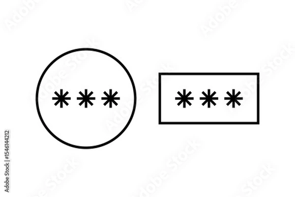 Fototapeta Hidden Characters PIN Code Symbols