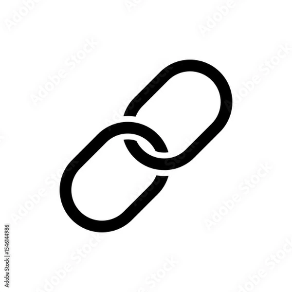 Fototapeta Hyperlink Chain Link Connection Icon
