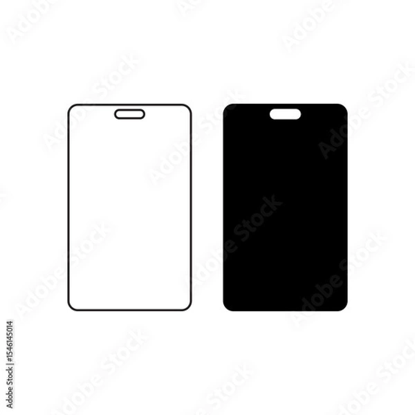 Fototapeta Modern Smartphone Display Outline Solid Icons