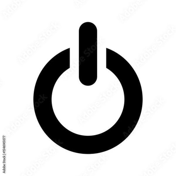 Fototapeta Power Button On Off Outline Icon