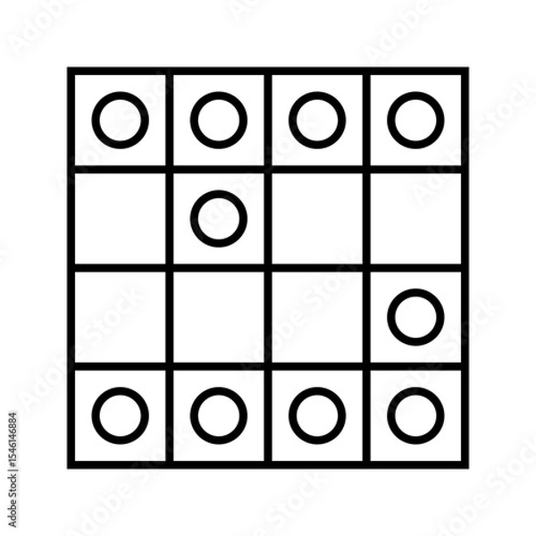 Fototapeta Pattern Grid Dots Outline Icon