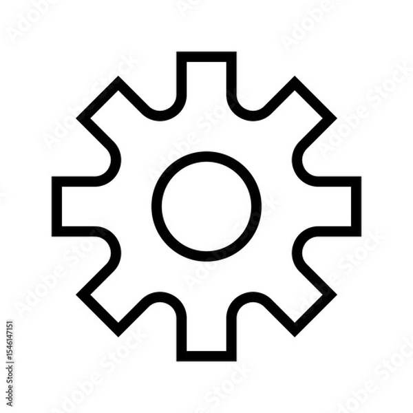 Obraz Settings Gear Cogwheel Outline Icon