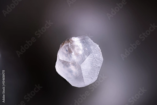Fototapeta Top view of a Calcite crystal . Specimen from Mailhac, St-Jean-Le-Centenier, France. Micro photography extreme close-up. microscope mineral crystal photography for Scientific use.