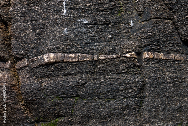 Obraz inclusions dans une roche granitique