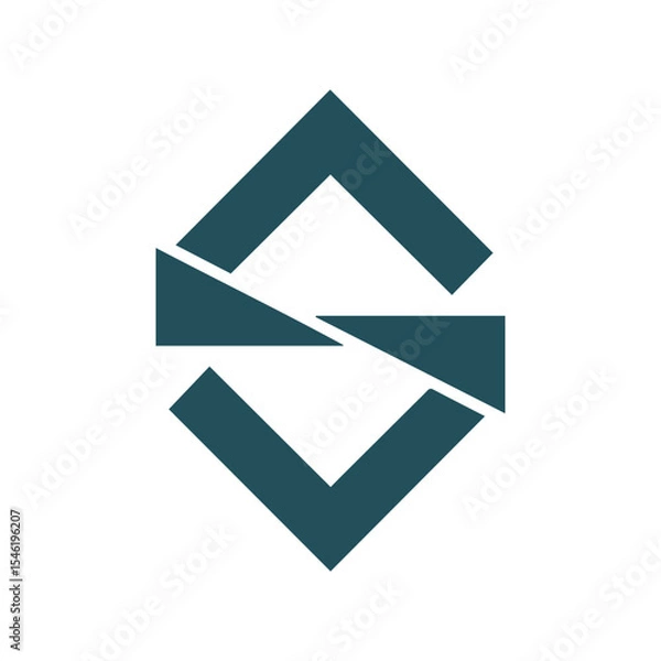 Obraz Abstract minimalist geometric logo brand design