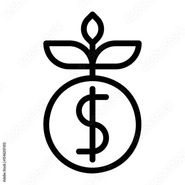 Obraz investment line icon