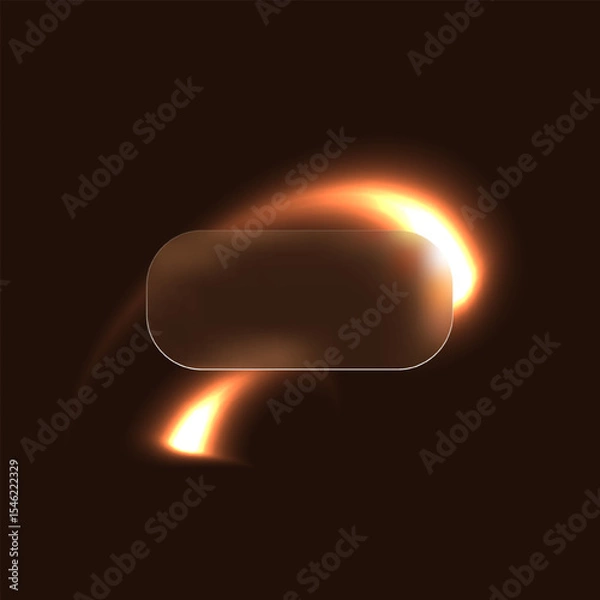 Obraz glass effect on the background of two fiery flying lines