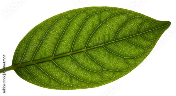 Obraz Leaf venation, 3d rendered isolated on transparent background