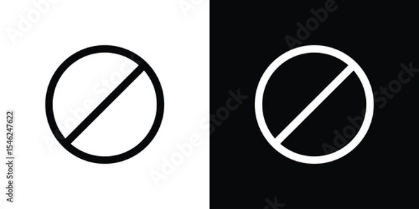 Obraz Blocked icon in black. flat graphic vector icon