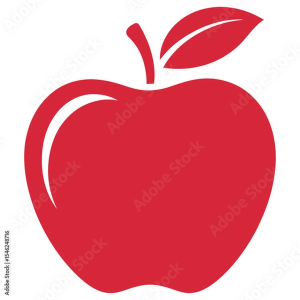 Fototapeta red apple vector illustration