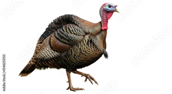 Obraz Isolated Wild Turkey Standing