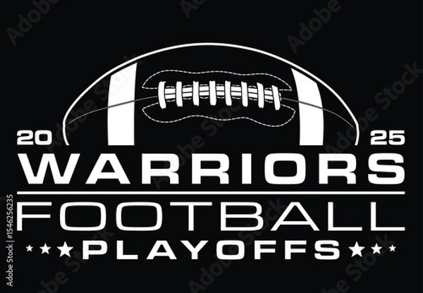 Obraz Warriors Football Playoffs Design is a modern graphic design for your Warriors football team playoff game. This great for shirts and other products, promotions or advertising.