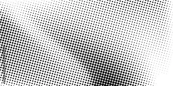 Obraz Vector abstract dotted halftone template background. Pop art dotted gradient design element. Grunge halftone textured pattern with dots.