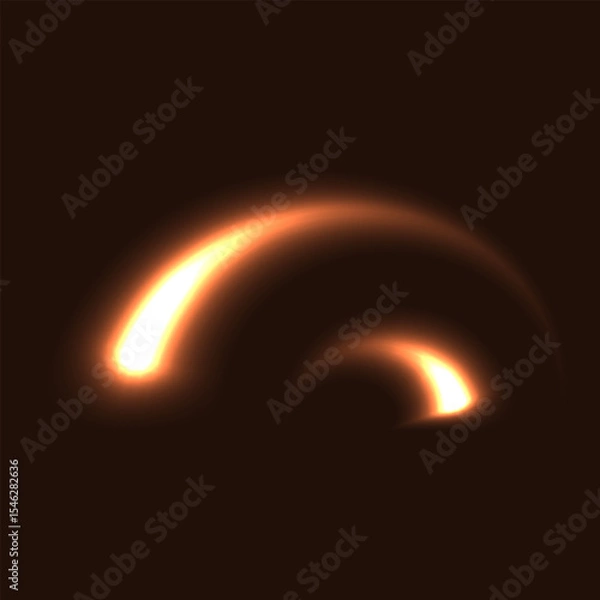 Obraz  Glow Warm Light Object Isolated in deep brown background