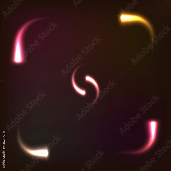 Obraz coloring flying frame isolated on dark background