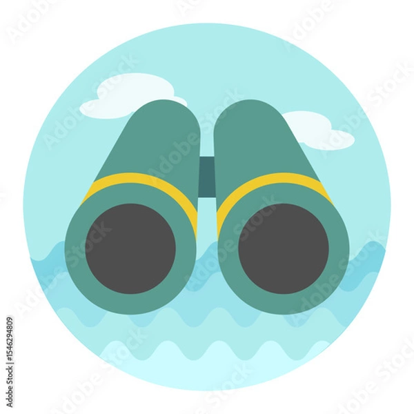Obraz Binocular vector icon. Summer sign