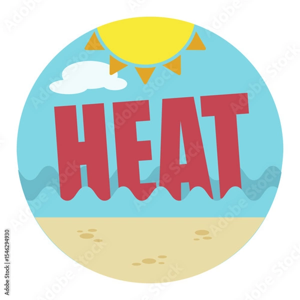 Obraz Heat vector icon. Summer. Vacation