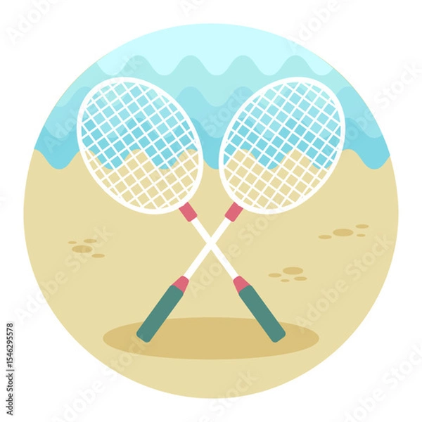 Obraz Badminton Racket icon. Summer. Vacation
