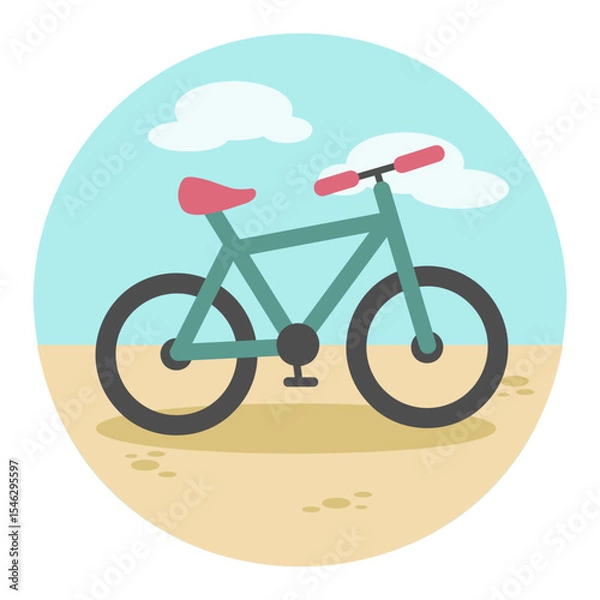 Obraz Bicycle vector icon. Summer sign