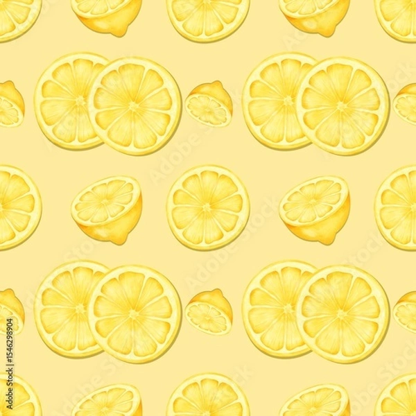 Fototapeta seamless pattern with lemons