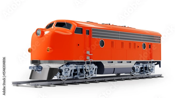Fototapeta diesel locomotive retro-style
