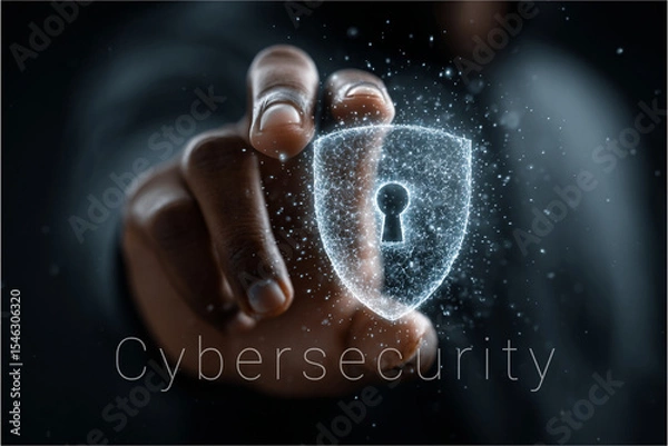 Fototapeta Ensuring user safety and privacy with secure internet access and advanced data protection against hackers and cybercriminals. Smart tech guarding every digital move.
