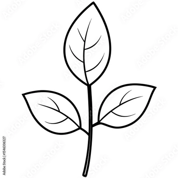 Obraz Tiny Seedling Outline Vector