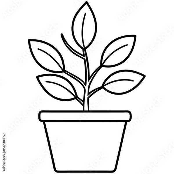 Obraz Tiny Sprout Line Art Icons