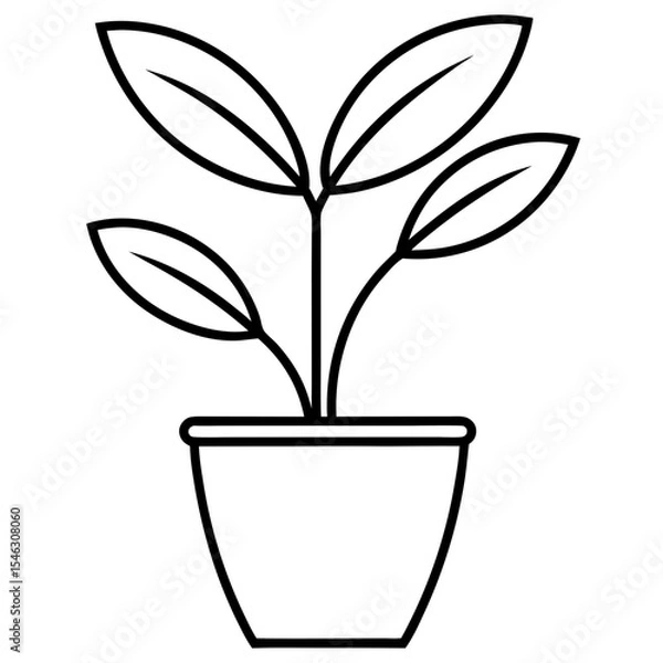 Obraz Tiny Sprout Line Art Icons
