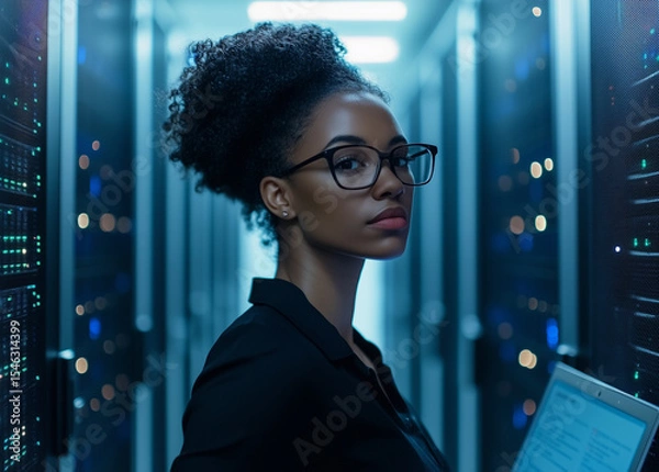 Fototapeta Confident IT professional in data center