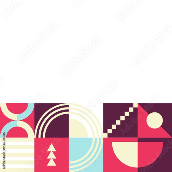 Obraz Bauhaus Shape Geometric Border