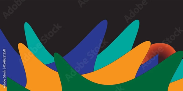 Obraz The Amazing of Colorful Art, Abstract Modern Shape Background or Wallpaper