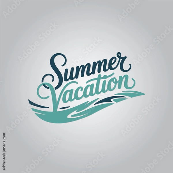 Obraz Summer Vacation Lettering Calligraphy Typography Quote t-shirt Vector Design Template