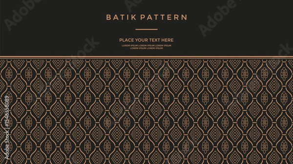 Obraz Elegant Indonesian Batik Pattern with Gold and Brown Tones