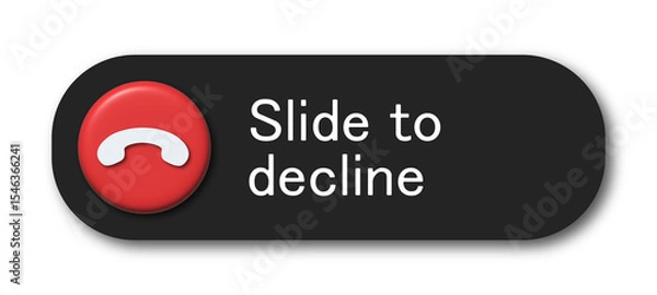 Obraz Decline call button design featured on smartphone interface