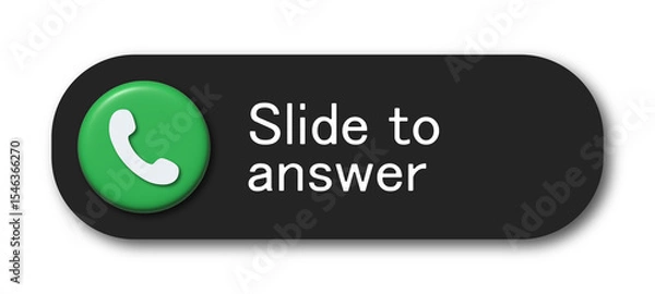 Obraz Slide to answer button displayed on a digital device screen