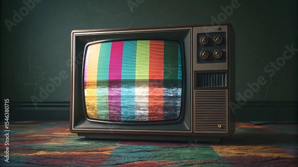 Fototapeta glitch vhs no signal abstract video distortions old tv. ai generated