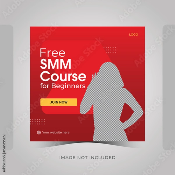 Obraz Learning Platform Social Media Post Design Template