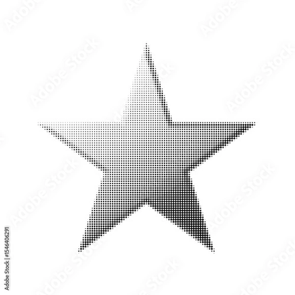 Obraz This vector illustration features a halftone star pattern, blending modern design with retro flair. Perfect for digital art, graphic design, and trendsetting projects.